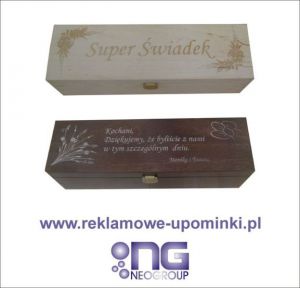 Skrzynka na wino z życzeniami