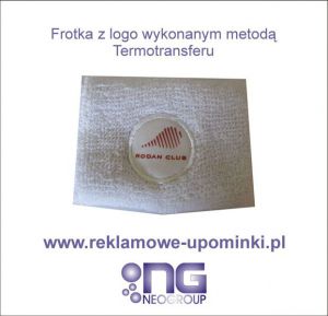 Frotka z logo wykonanym metodą Termotransferu