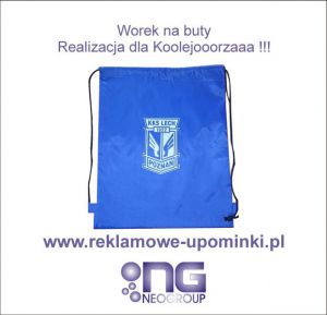 .Worek na buty z nadrukiem - Lech Poznań