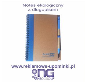 .Notes ekologiczny z długopisem