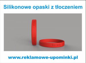 .Silikonowe opaski z tłoczeniem