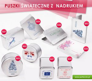 Puszki świąteczne z nadrukiem