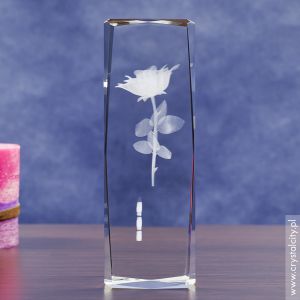 Prezent dla szefowej • wysoka statuetka z Różą 3D i osobistą dedykacją