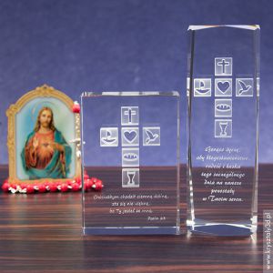 Prezent dla księdza † Krzyż 3D † personalizowana statuetka 3D