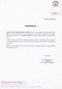 TOYOTA MOTOR POLAND COMPANY LIMITED SP. Z O.O.