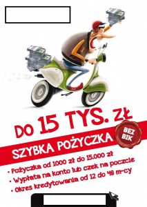 projekt + wydruk ulotki A6 - kredyty