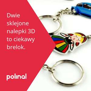 Breloki z naklejek 3D