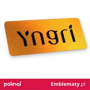 Złote emblematy z logo