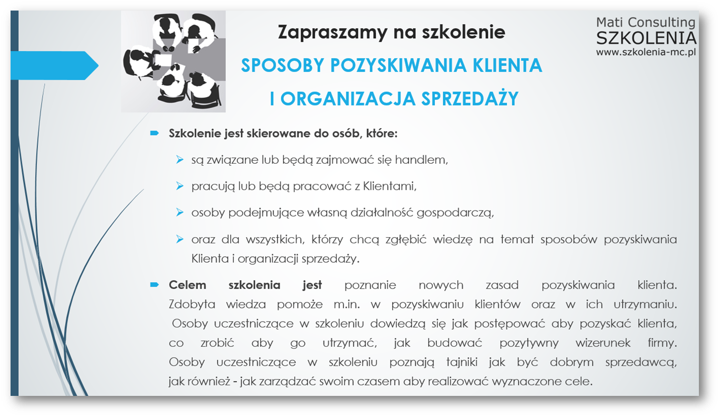 Sposoby pozyskiwania klienta i organizacja sprzedaży