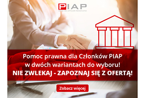 PIAP przedłuża pomoc prawną dla Członków PIAP