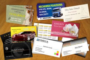 wizytówki, karty biznesowe, ulotki, plakaty, kalendarze reklamowe, foldery, broszury