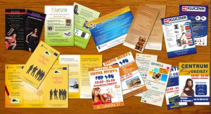 wizytówki, karty biznesowe, ulotki, plakaty, kalendarze reklamowe, foldery, broszury