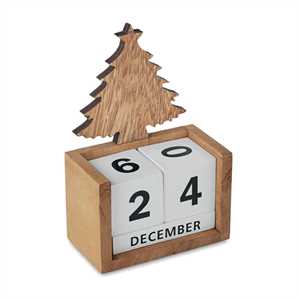 Drewniany kalendarz biurkowy