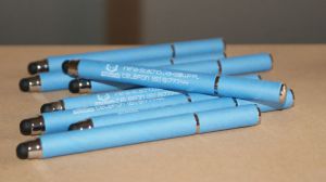 Długopisy ekologiczne z końcówką do ekranów dotykowych z zadrukiem