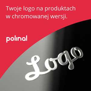Chromowane logo na produkty