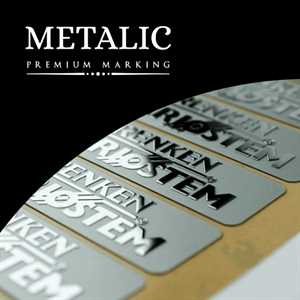 Naklejki metalowe z logo
