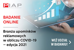 Badanie PIAP "Branża upominków reklamowych w obliczu epidemii COVID-19 edycja 2021"