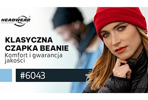 Bestseller w ofercie Headwear Professionals. #6043 BEANIE - klasyczna czapka zimowa o szerokich możliwościach personalizacji.