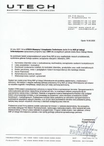 UTECH Maszyny i urządzenia techniczne